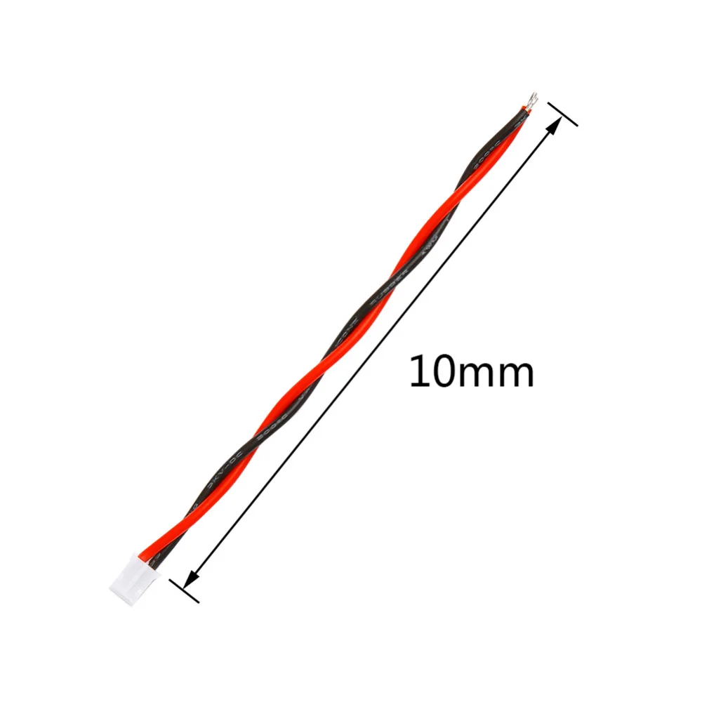 100 шт. Мини Micro PH2.0 PH 2 0 мм Шаг 2Pin разъем с 10 см 24AWG мягкий силиконовый кабель для FPV