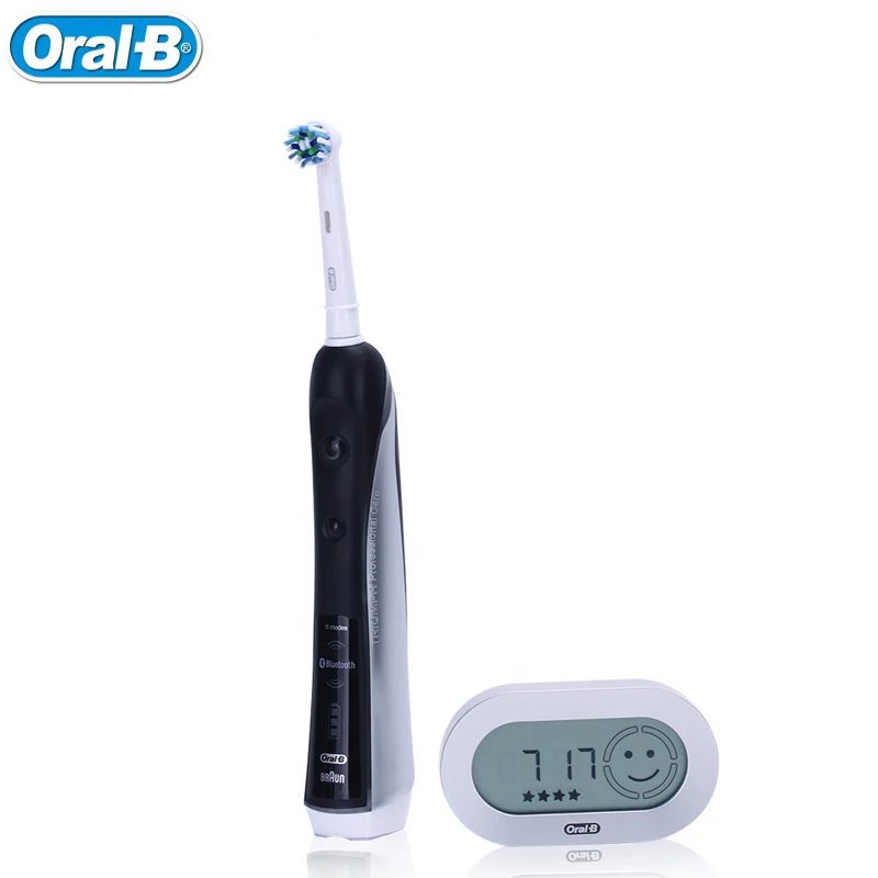 Oral B 3D электрическая зубная щетка Pro 7000 Smart Black с Bluetooth Deep Clean 6 типов Чистая модель