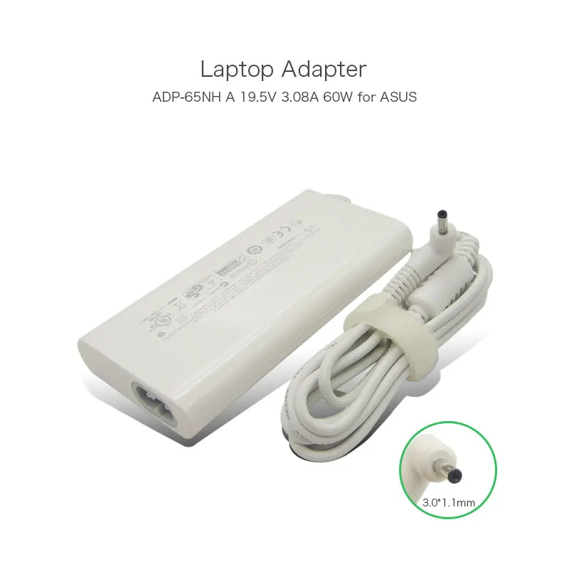 Лаптоп зарядное устройство 19.5V 3.08A 60W 3.0*1.1mm для ASUS EP121 TF101 SL101 ADP-65NH A ADP-65NHA U1000EA Notebook AC Adapter.