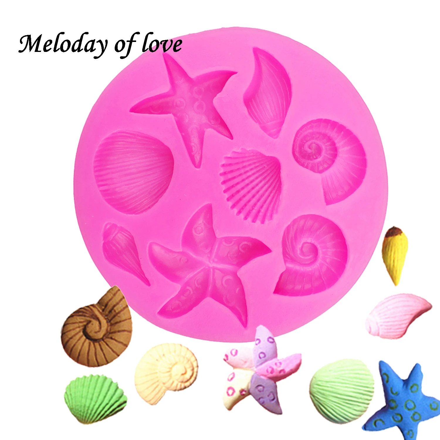 

Shells starfish conch cake decorating tools DIY sea star silicone molds Sugar Chocolate molds for cupcakes T0240