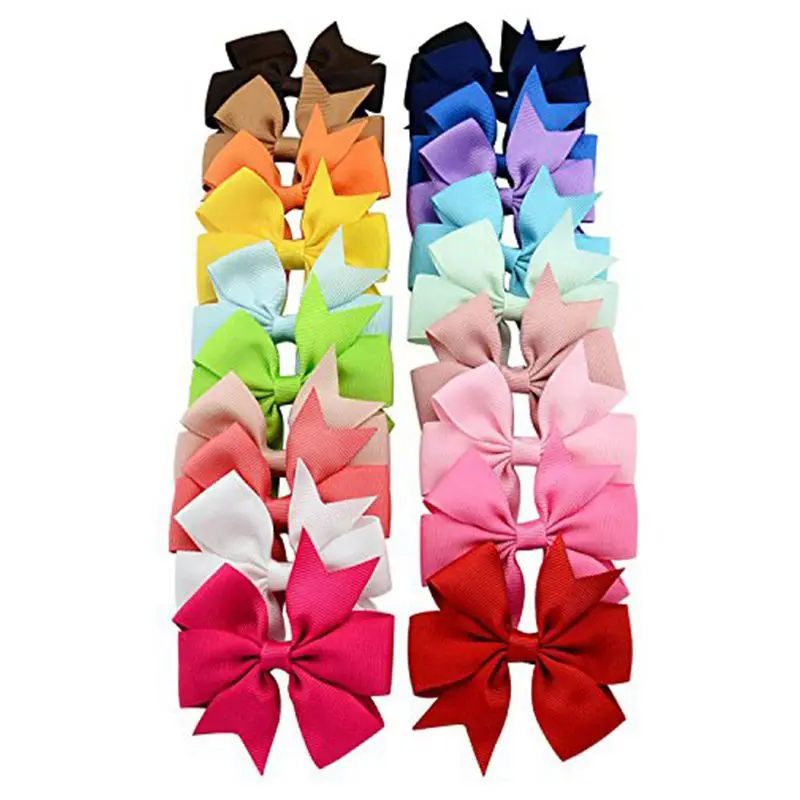 Pink HTHL-20pcs Бабочка заколка для волос лидер подарок для девочек - Цвет: Pink