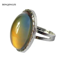 binqingzi alloy color changing rings for women mood adjustable ring graduation couple anel