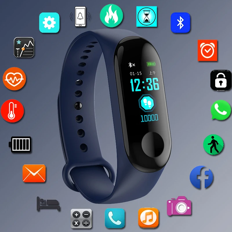 Модные цифровые наручные часы мужские спортивные IP68 Водонепроницаемые с Bluetooth