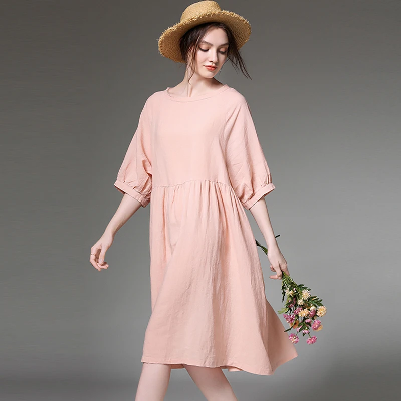 Женское свободное платье с рукавами-фонариками Элегантное повседневное пляжное