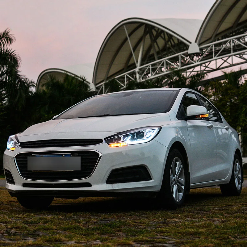 Для 2015-2016 Chevrolet Cruze головной светильник s пара объектив проектора Светодиодная