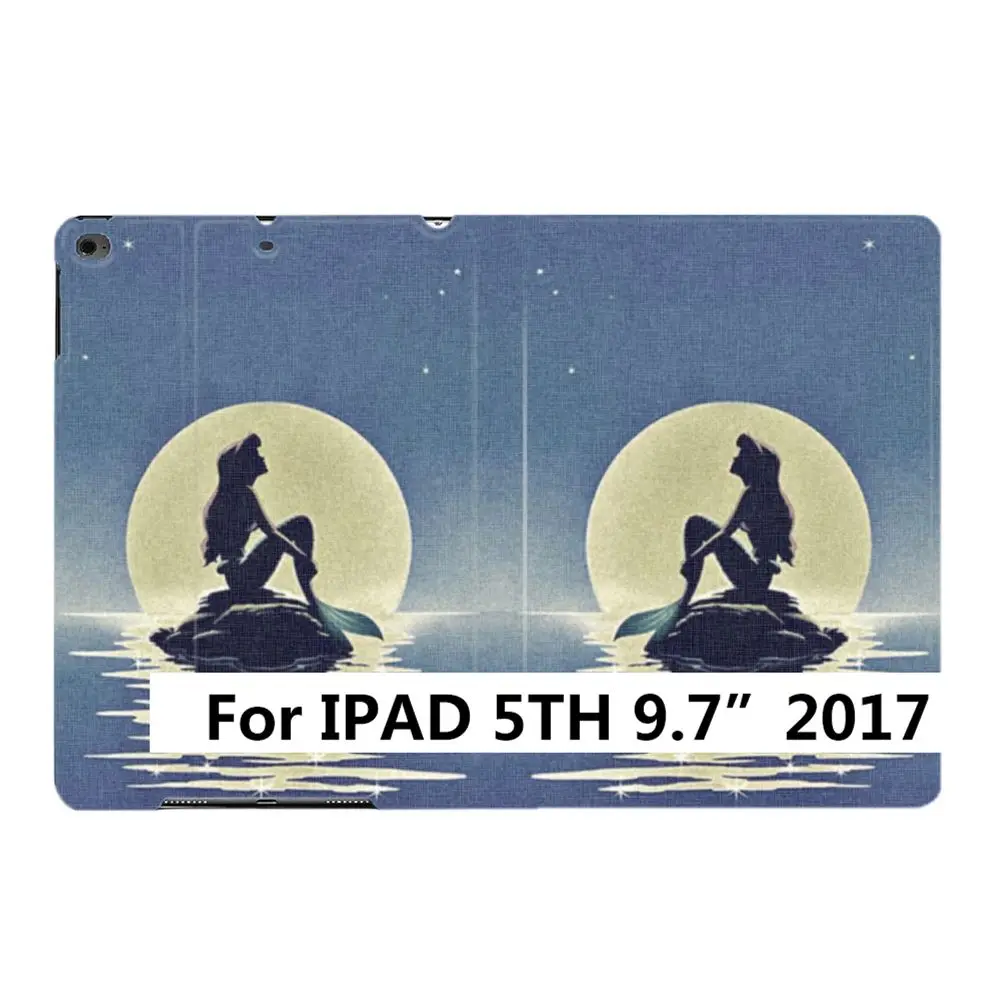 For iPad 9.7 2017 Русалочка морская Принцесса Ариэль для iPad Air 2 3 5 6th 9," 7th 10,2" 10," PRO Mini 4 5 планшет смарт-чехол - Цвет: For iPad 9.7 2017