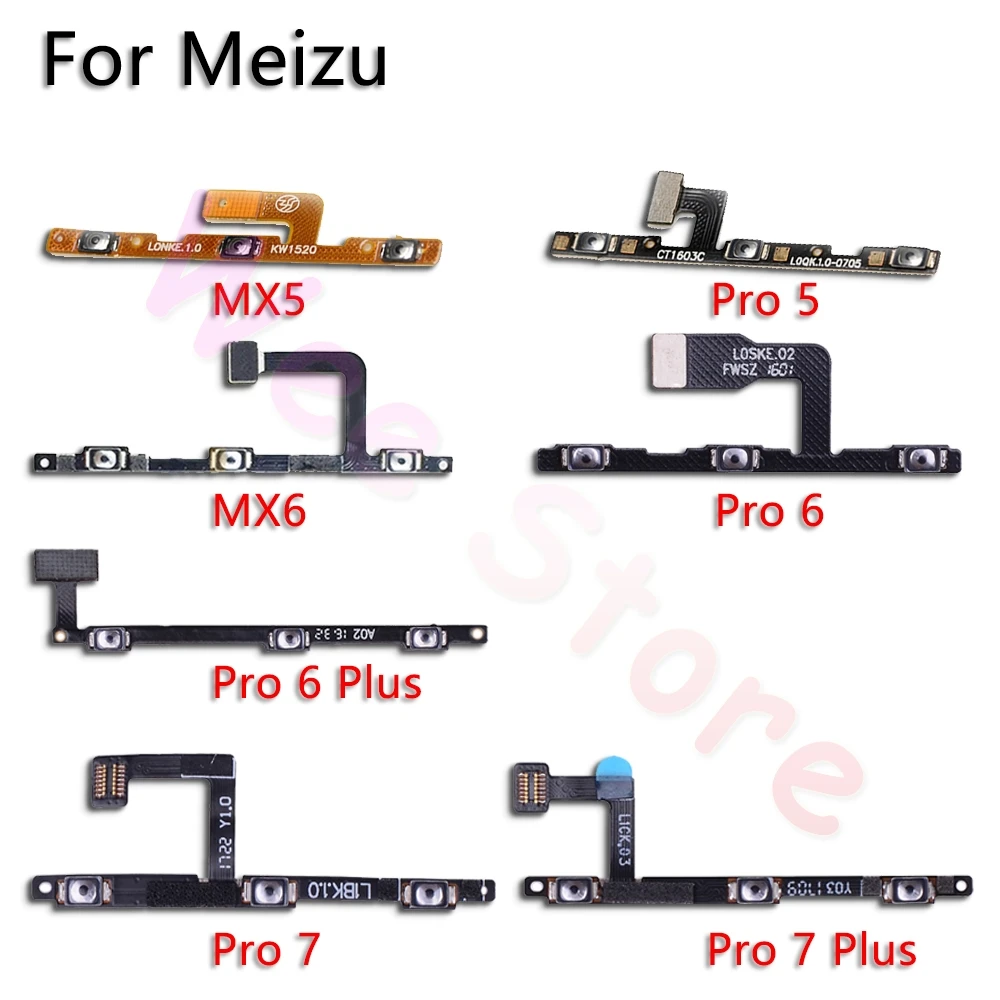 Гибкий кабель для Meizu MX5 MX6 MX Pro 5 6 7 Plus кнопки питания и громкости оригинальные