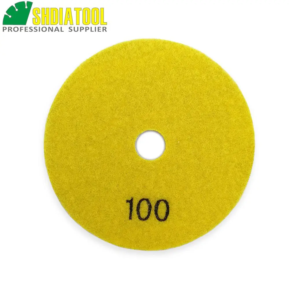 6pcs 100mm #100 B dry polishing pads Very competitive sander disc diameter 4inch Resin bond diamond flexible pads|flexible pads|dry padspolishing pad