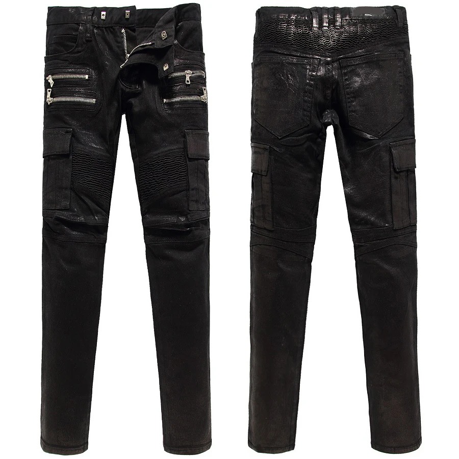NEW France Men Style Distressed Moto 