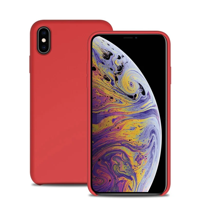 WOW Чехол жидкий силиконовый чехол для телефона для iPhone Xr iPhone Xs Max гелевая Резиновая Защитная задняя крышка для iPhone X 10 Coque - Цвет: Red