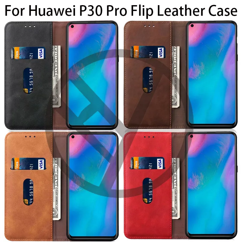 Роскошный кожаный чехол-бумажник для Huawei P30 Pro мягкий силиконовый чехол с
