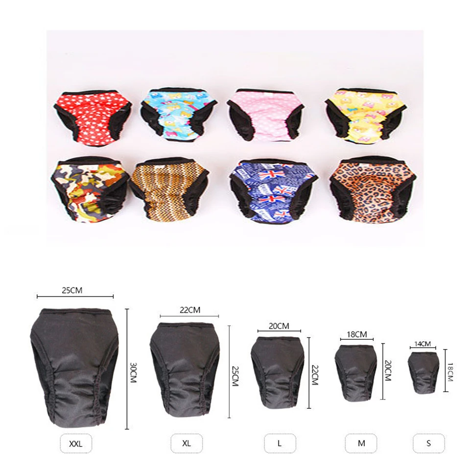 Физиологические штаны для собак, S-XXL, подгузники, гигиенические, моющиеся, женские шорты для собак, трусики для менструации, нижнее белье, трусы, комбинезон для собак