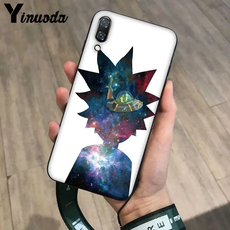Yinuoda мультфильм Рик и Морти ТПУ мягкий силиконовый черный чехол для телефона для Haiwei P9 P 10 Plus P20 P20 Pro Honor 9 10 чехол