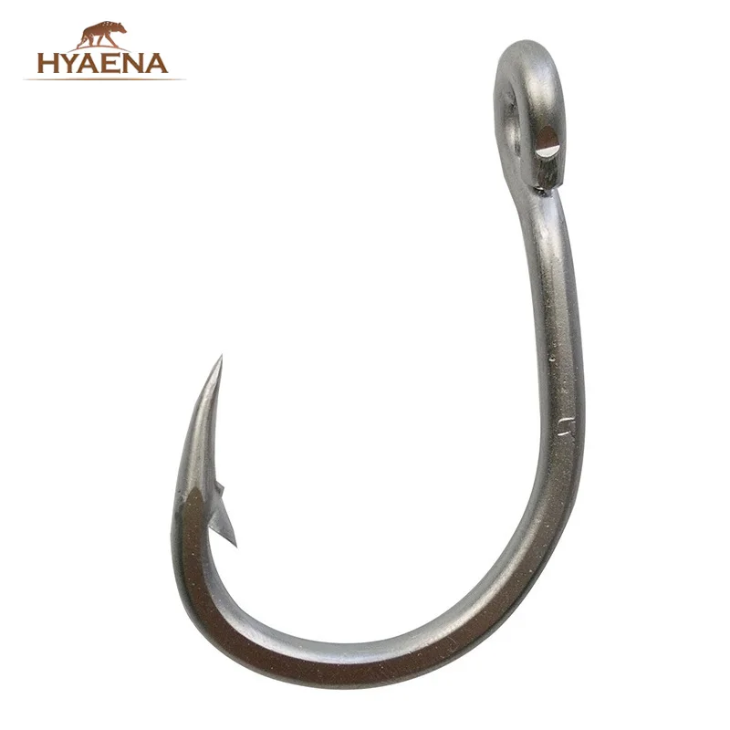 Hyaena 10884 30 шт Размер 2/0 12/0 рыболовные крючки из нержавеющей стали с большим толстым
