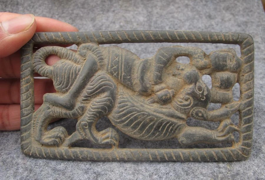 Китайская народная сборная старинная бронзовая медная статуя охотника на