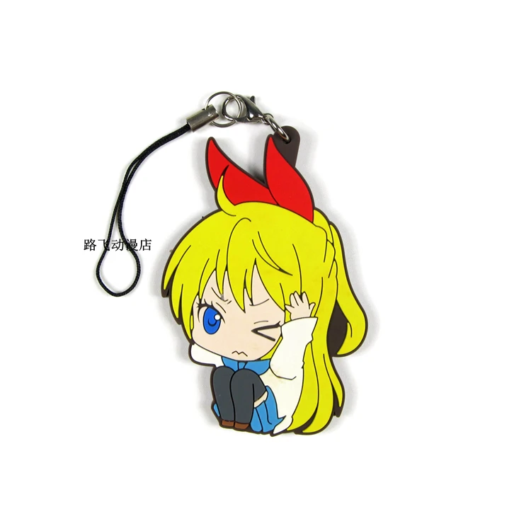 Nisekoi Ichijyo Raku Kirisaki Chitoge Onodera Kosaki Tsugumi Seishiro фигурка аниме модель резиновый брелок Подвеска 6 см