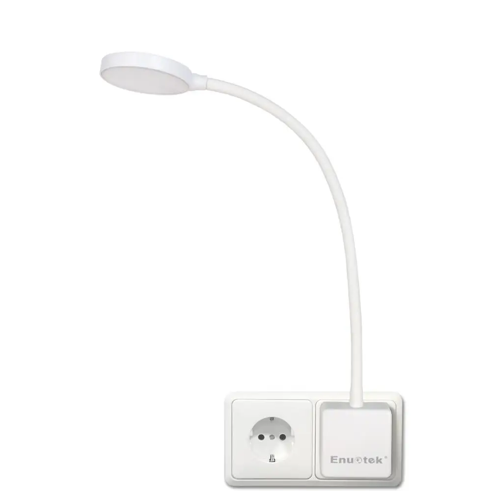EU Plug 1 Lamp Светодиодный настенный светильник с регулируемой яркостью, прикроватный ночник с поворотным кронштейном, с розеткой, 4 Вт, 350лм, натуральный белый светильник ing 5000K - Цвет абажура: EU Plug 1 Lamp