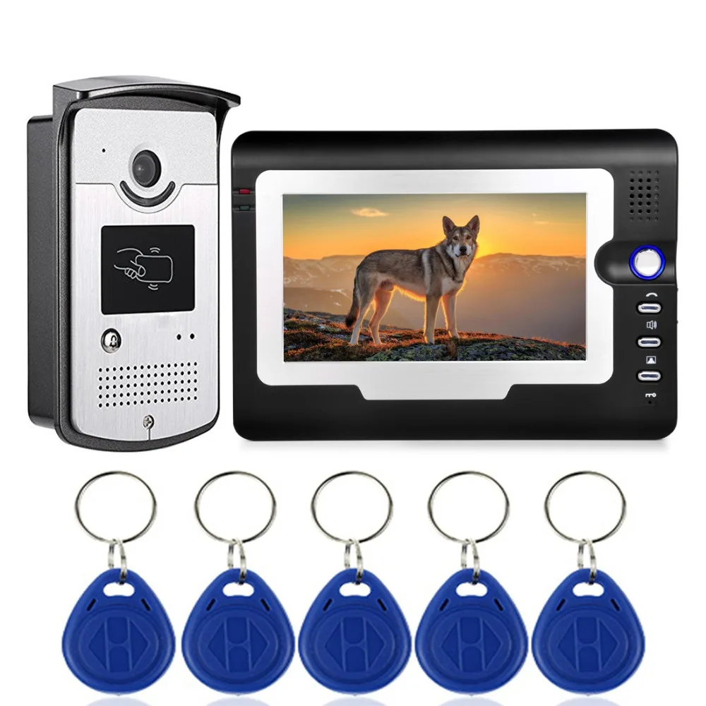 Home Security Video Intercom 7 Inch Monitor Doorbell DoorPhone Camera System Apartment | Безопасность и защита