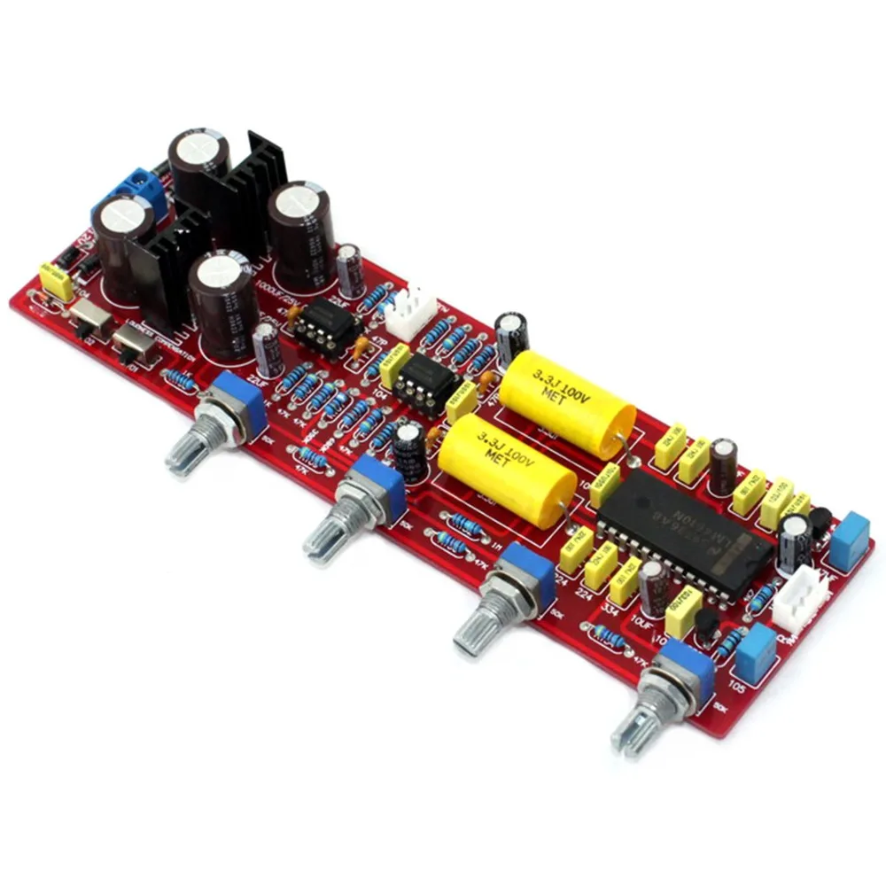 LM4610N + NE5532 твитер бас Регулировка тона громкости усилитель собранная плата
