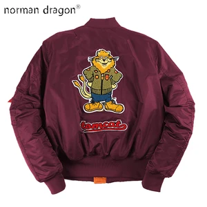 Куртка-бомбер мужская зимняя винтажная в стиле хип-хоп, 2019