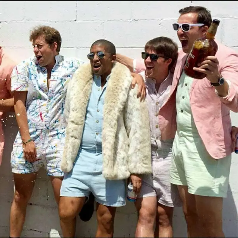 Модные мужские шорты Ползунки Лето с коротким рукавом стрейч комбинезон