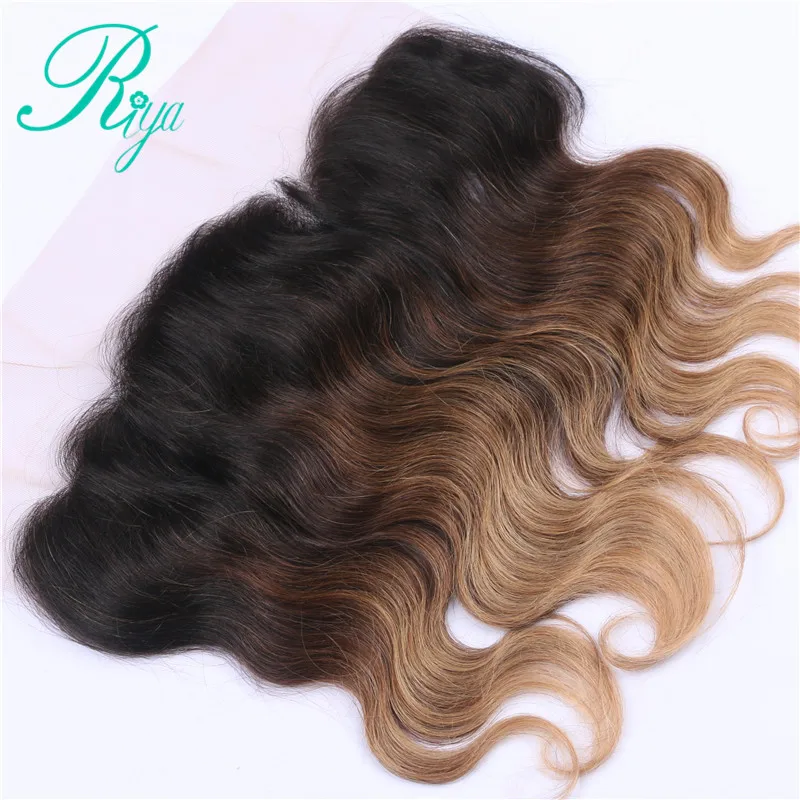 Riya Hair Ombre 1B/4/27 # цвет объемные волнистые волосы 3/4 шт человеческие для наращивания