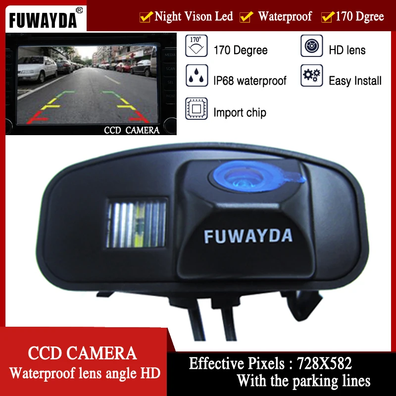 FUWAYDA Объектив Угол Авто Новый LED ночного видения HD Автомобильная камера заднего