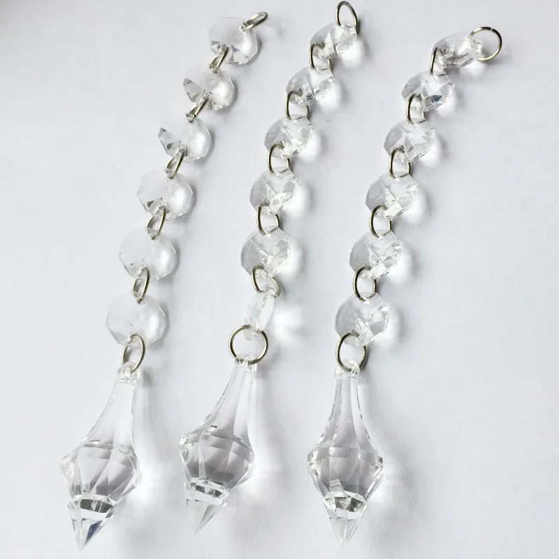 24X прозрачная Хрустальная французская Люстра призмы вечерние лампы свадебные