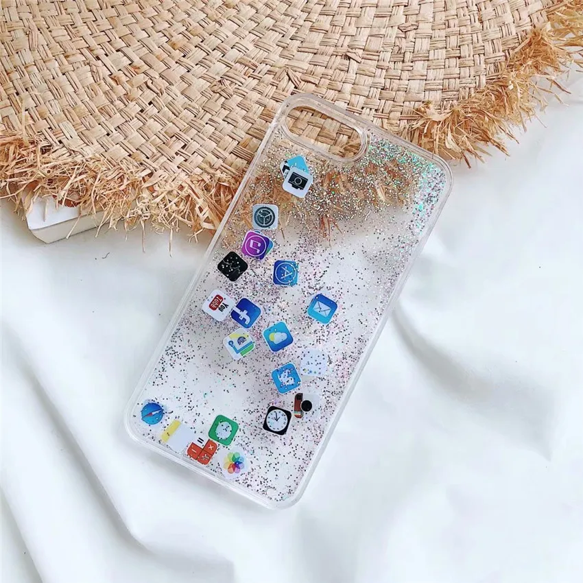 LPWZHMG роскошный мягкий чехол для мобильного телефона с зыбучим песком iPhone 6 6s 7 8Plus