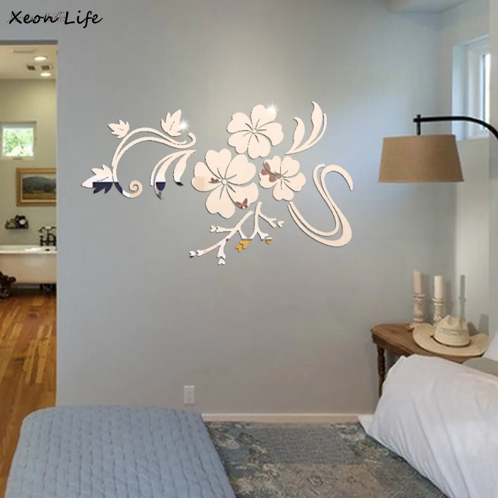 1 шт. зеркальная акриловая настенная наклейка 78 х60 см|decoration art|3d mirrorhome decor |