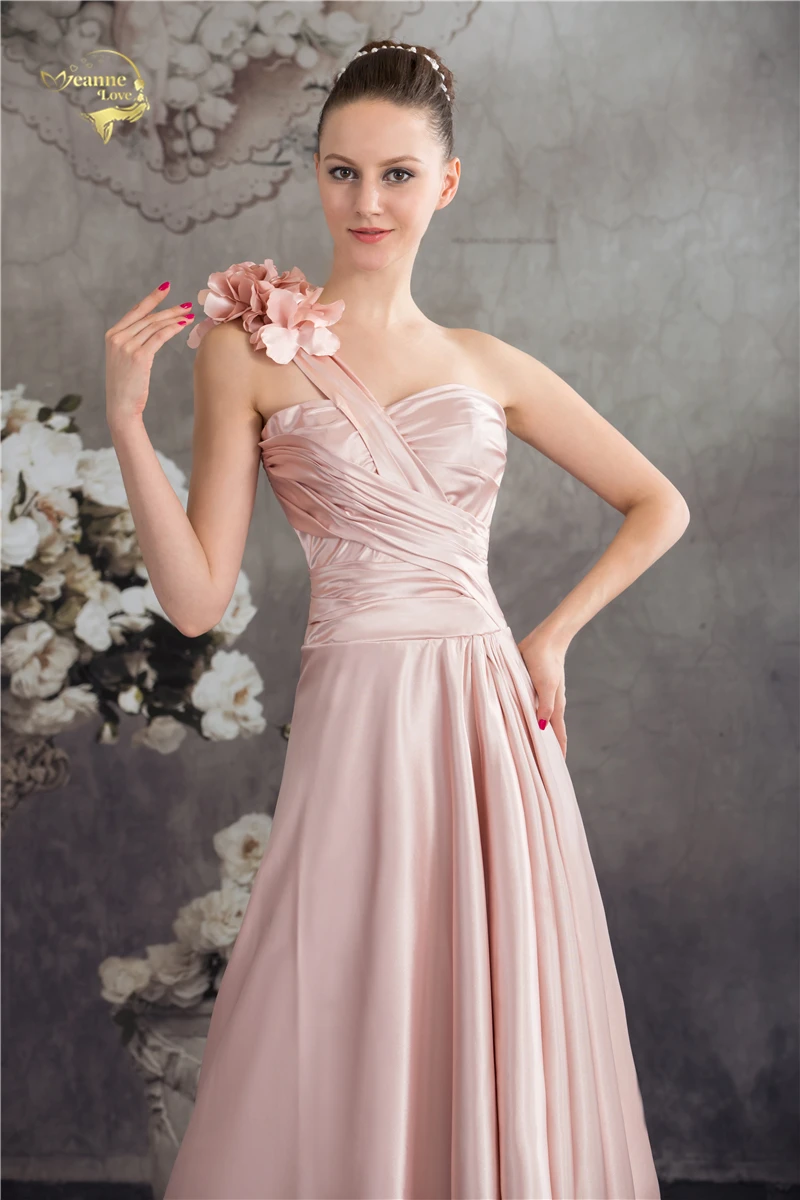 Новинка Vestido De Festa Longo сатиновые короткие спереди длинные сзади розовые платья для