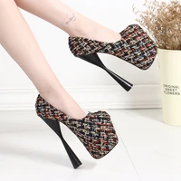 new 2019 women shoes pointed toe pumps leather party wedding shoes sexy high heels platform pumps footwear plus size 34 43
