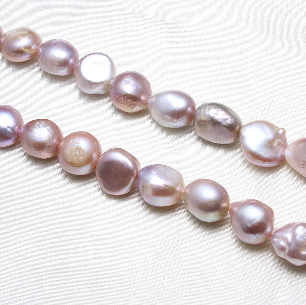 

YYW Baroque Cultured Freshwater Pearl Beads Exquisite natural Pink Purple White 12-16mm Sold Per Approx 15.5 Inch Strand