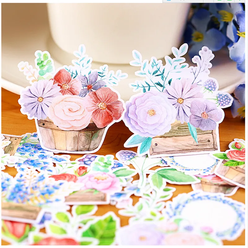 

26pcs Creative kawaii Self-made Light color flowers Stickers/ Beautiful Stickers /Decorative Sticker /DIY Craft Photo Albums