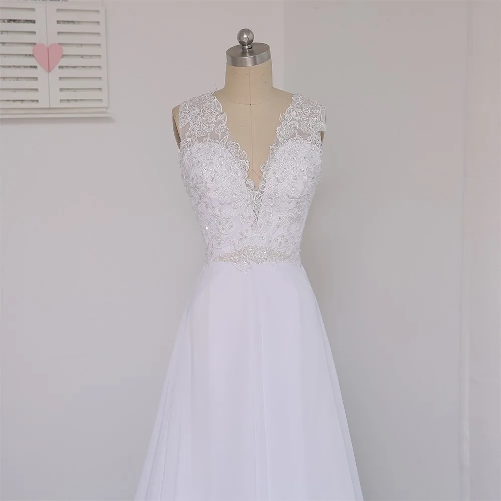 Vestido De Noiva Пляжные Свадебные платья трапециевидной формы Сексуальное нижнее