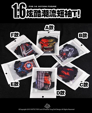 Новинка бесплатная доставка футболка для Фигурки игрушек 1:6 | Игрушки и хобби