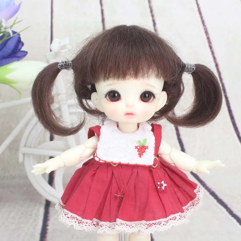 wig as pic Аксессуары для кукол парик 5 цветов милый BJD 1/8 парик для кукол BJD - Цвет: wig as pic