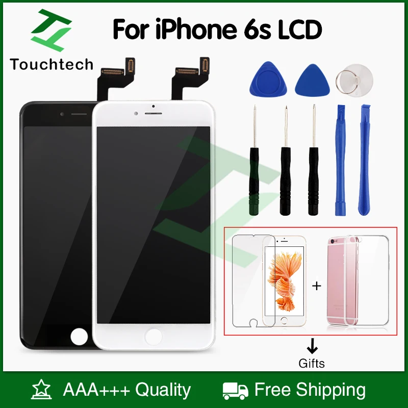 Белый и черный OEM экран для iPhone 6 6plus 6s Plus X ЖК-экран Замена дисплея с 3D кодирующий преобразователь сенсорного экрана в сборе