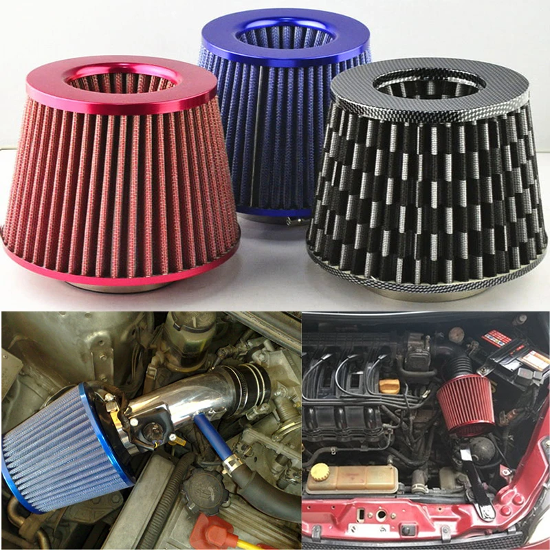 Воздухозаборный фильтр 76 мм универсальный автомобильный воздушный Индукционная