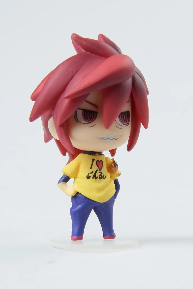 6 шт./компл. Аниме Нет игры нет жизни Shiro Sora Jibril Hatsuse Izuna Steve Q версия ПВХ фигурка Коллекционная подарочные модельные игрушки 6 см