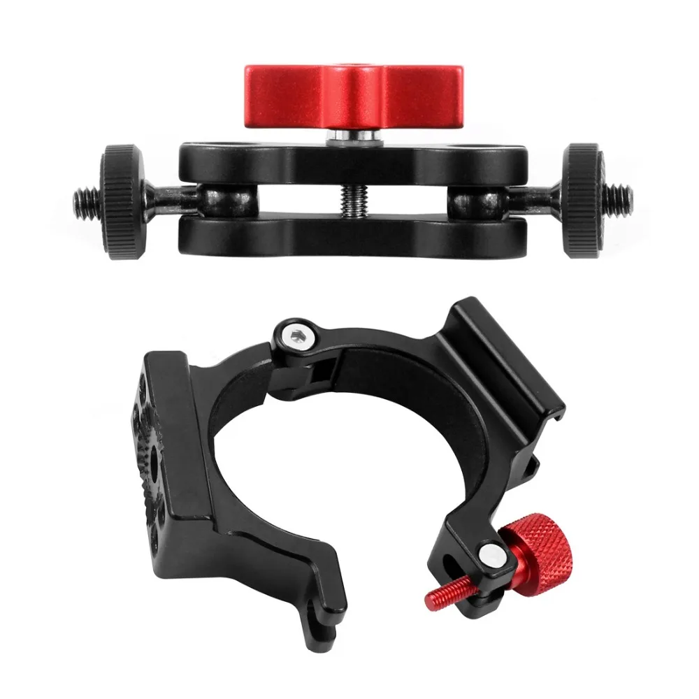 

BGNing 1/4'' Microphone Mount Clamp Adapter Ring Clip w/ Magic Arm Mounting Adapter for Zhiyun Smooth 4 Handle Gimbal Stabilizer