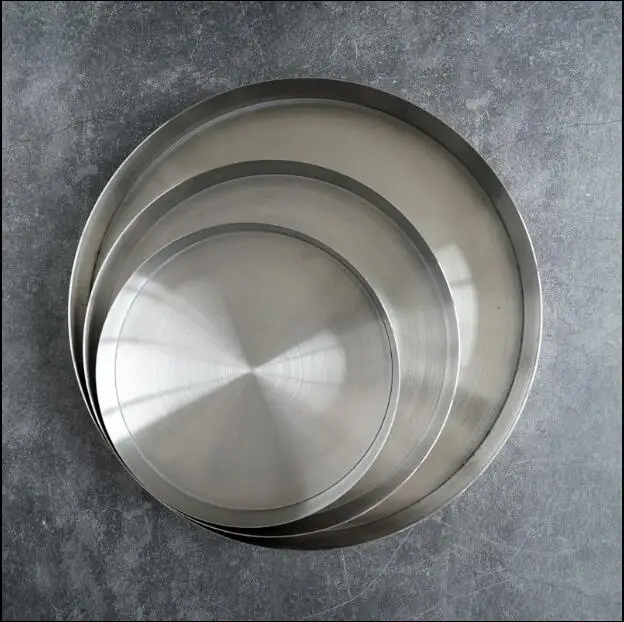 

fashion round silver plated metal storage tray dice tray serving platter cutlery organizer makeup tray for home storage SNTP080