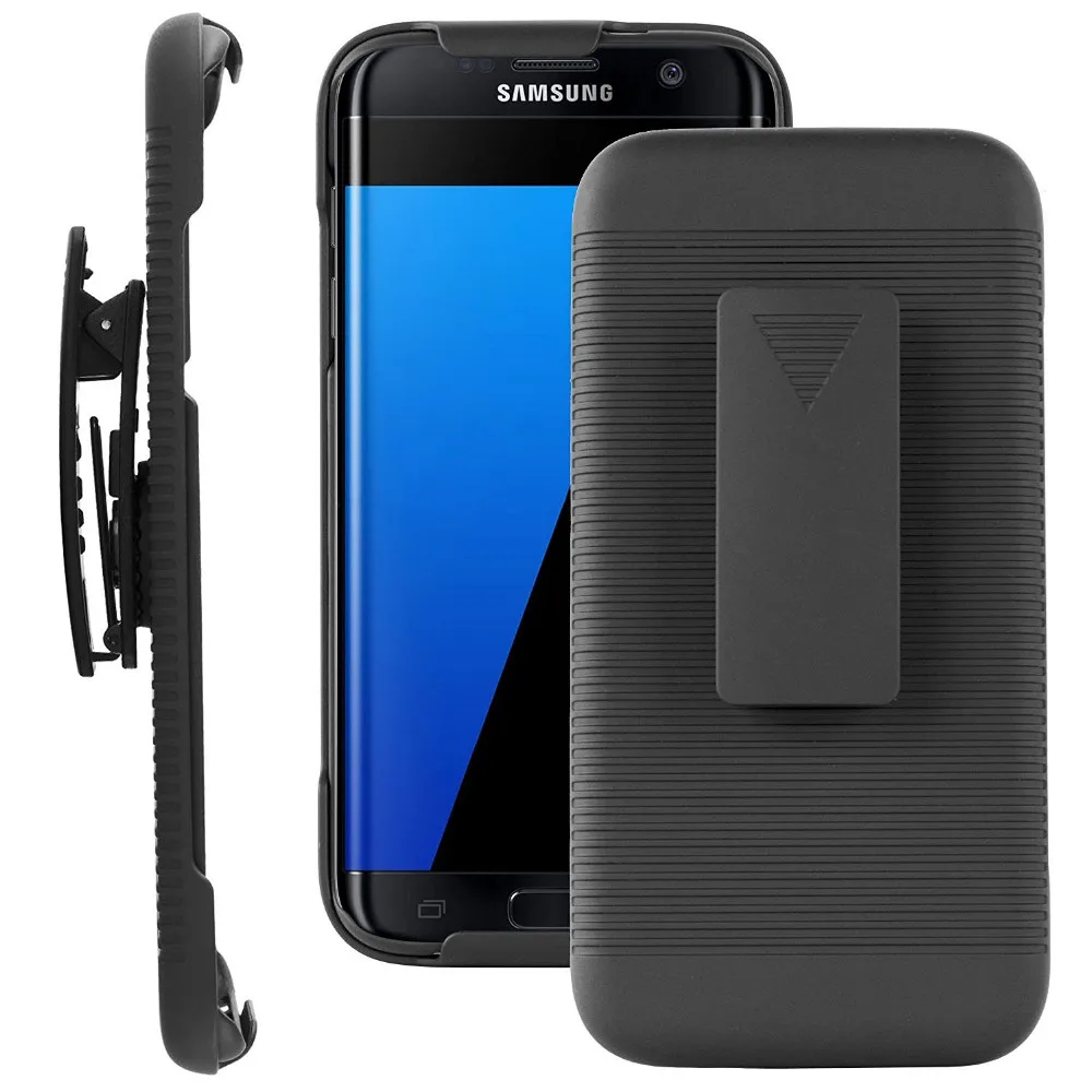 Чехол кобура 2 в 1 комбинированный Жесткий с подставкой и зажимом для ремня Samsung