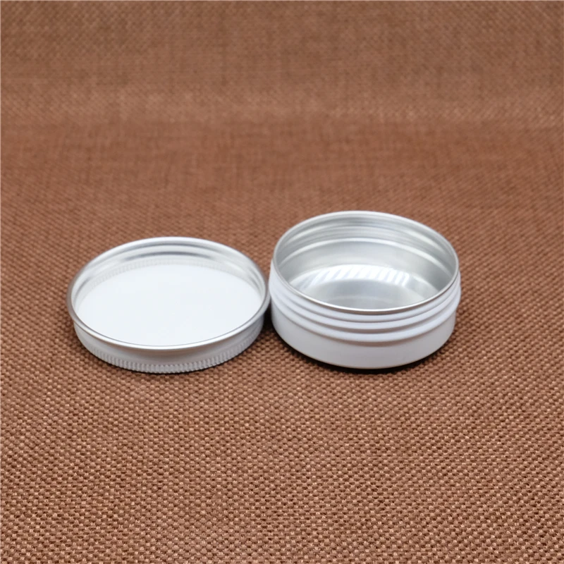 

Small 30g Cosmetic Aluminum Jar Refillable Lip Balm Batom Eye Cream Wax Tin Empty Screw Cap Container Free Shipping 100pcs