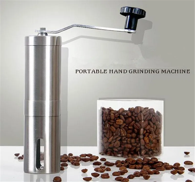 10 шт. серебристая кофемолка мини мельница ручной работы из нержавеющей стали