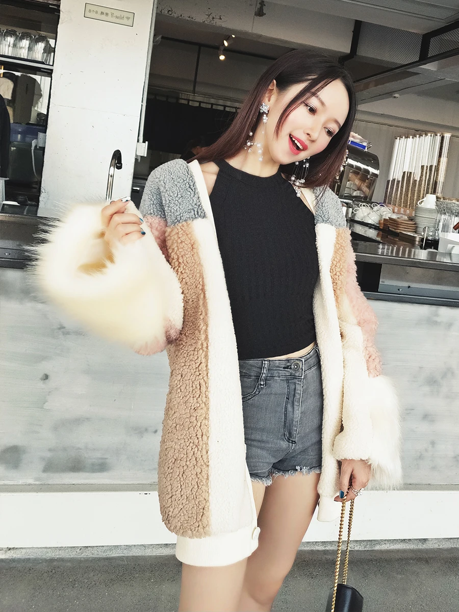 Women Sweater 2019 Autumn Winter New High Fashion Midi Long Knit Cardigan Colorful Matching Loose Female Lamb Coat |