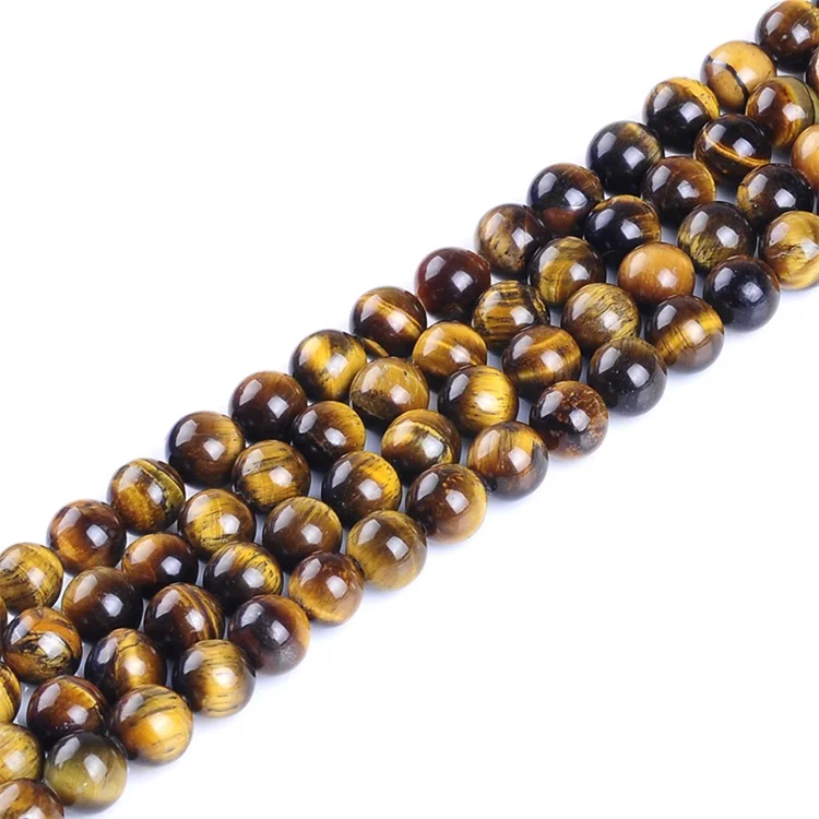 tiger eye Натуральный Лазурит тигровый глаз розовый аметисты кварц драгоценный камень круглые свободные нити камень бусины для DIY браслет ювелирных изделий 4-12 мм - Цвет: tiger eye