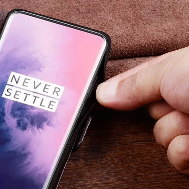 Флип-чехол aibloly из натуральной кожи для Oneplus 7 Pro защитный чехол телефона кожаный