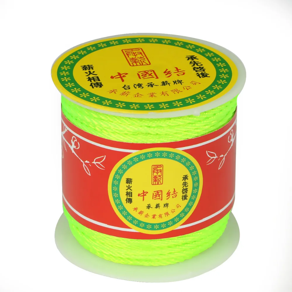 49 ярдов/рулон прочный 1 мм китайский шнур для узлов многоцветный нейлоновый