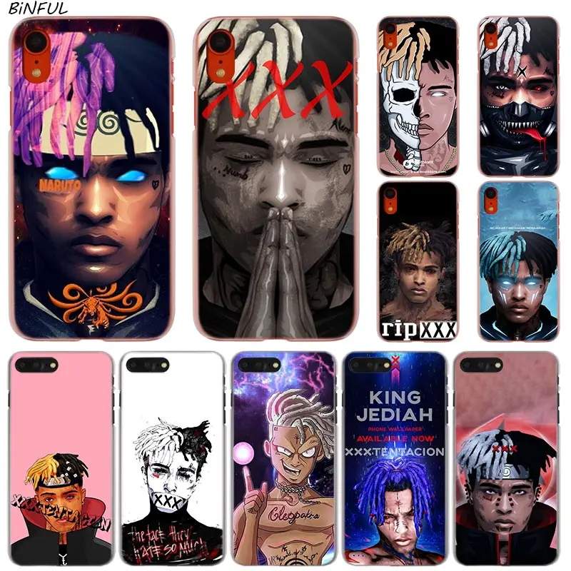 Рэпер XXXTentacion MC Горячая Мода Прозрачный жесткий чехол для телефона с рисунком в